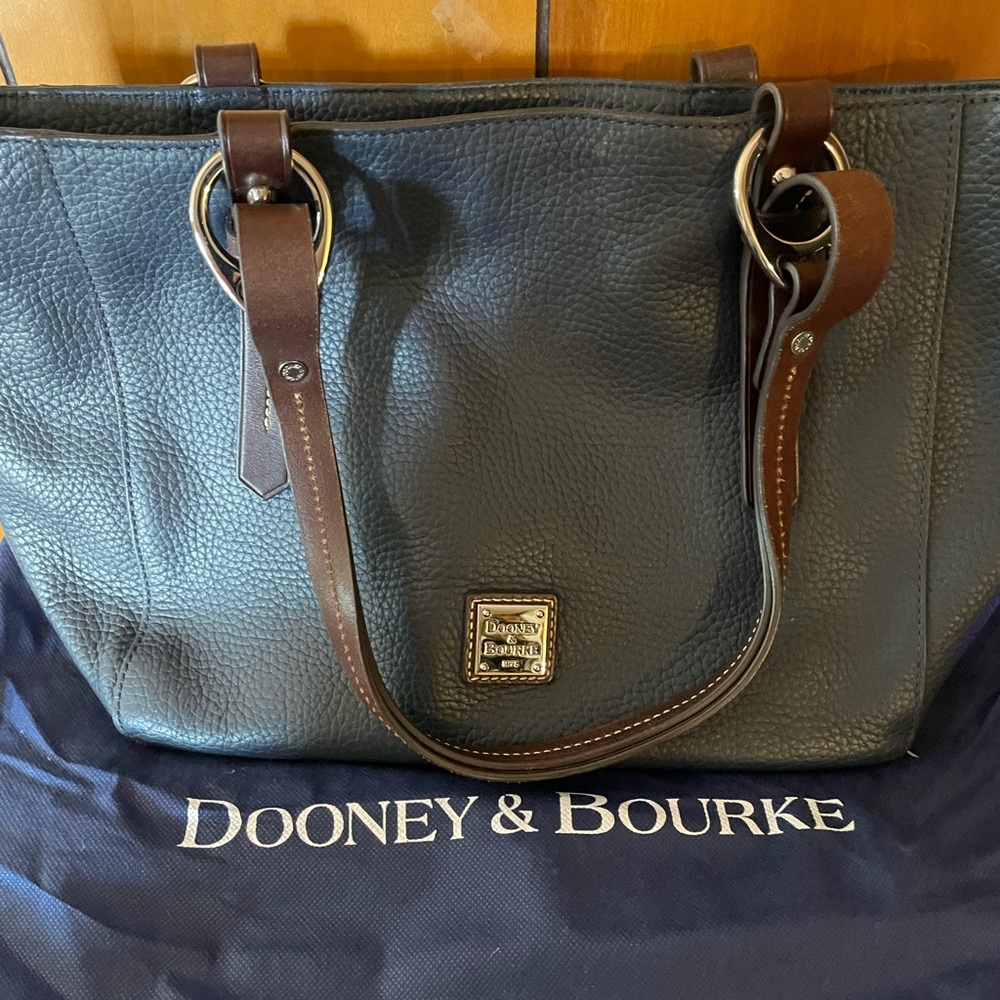 Dooney & Bourke Blue Leather Tote
